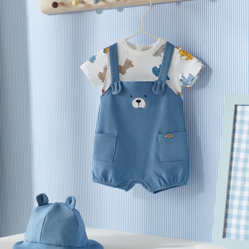 Mayoral Blue and White Bear Print Kids Set